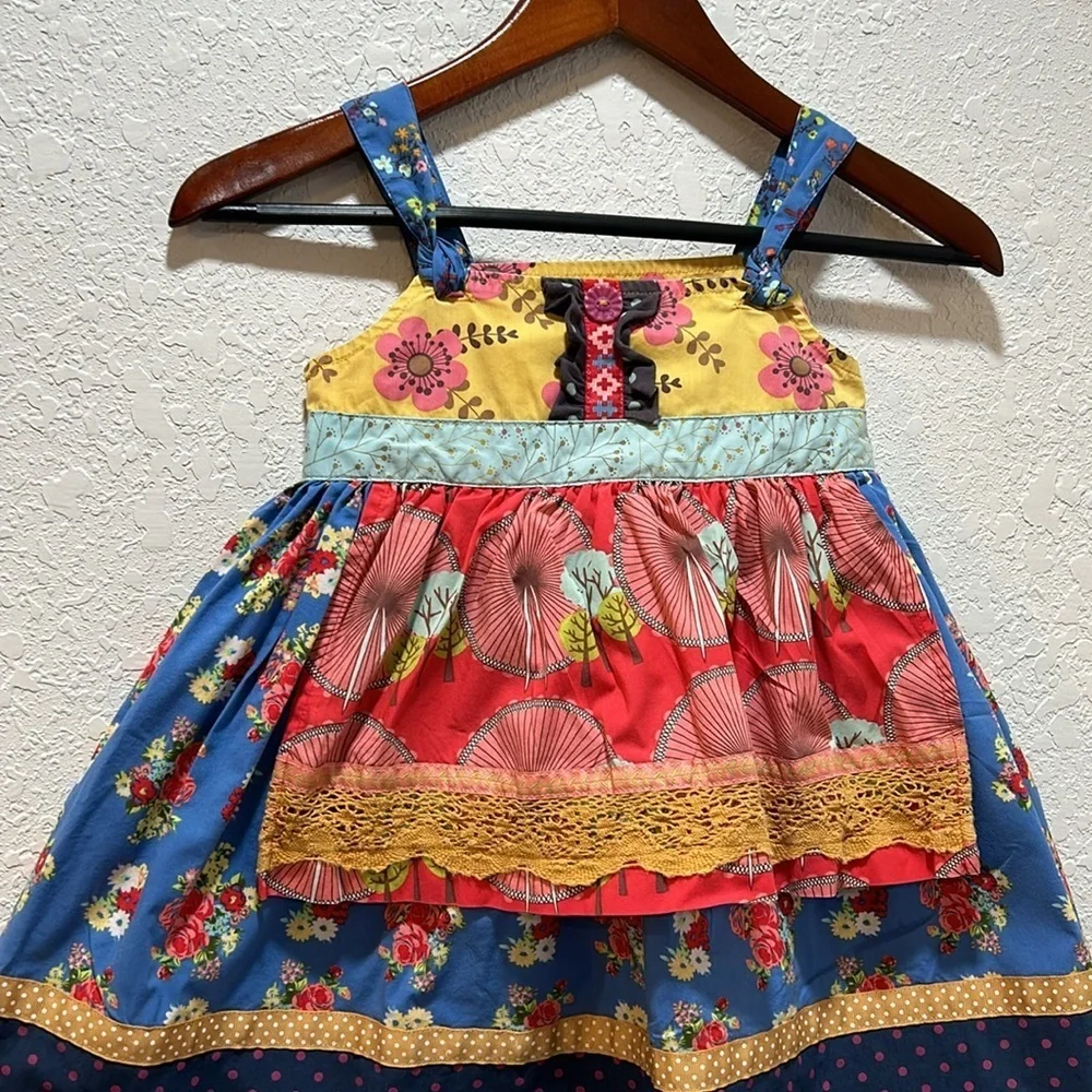 MATILDA JANE  floral girls dress size 4 GUC..